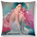 Axyaa Elegant Swan Moon Night Cushion Cover 45*45cm