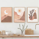 Axyaa Boho Mountain Desert Wall Art Canvas Painting Posters for Home Decor