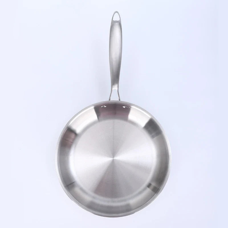 Axyaa Stainless Steel Non-Stick Frying Pan, Thick Flat Bottom Omelet Pan