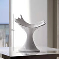 Axyaa White Ceramic Vase: Elegant Living Room Decor & Creative Home Art