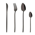 Axyaa Black Gold Stainless Steel Dinnerware Set for Dining & Events