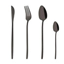 Axyaa Black Gold Stainless Steel Dinnerware Set for Dining & Events