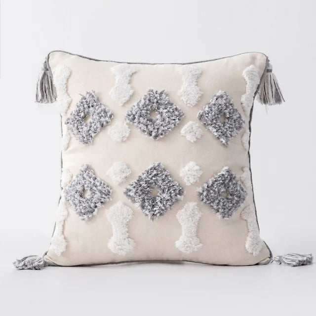 Axyaa Boho Tassel Cushion Cover - Nordic Style Modern Home Decor