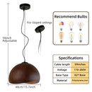 Axyaa Antique Brown Wabi Sabi Pendant Light Chandelier for Dining Room with a Rustic Charm