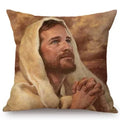 Jesus Christ Portrait Axyaa Cushion Cover: Home Decor Oil Painting Car Art Pillow Cover