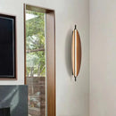 Axyaa Minimalist Peach Wood LED Wall Lamp for Homestay Bedroom and Living Room