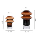 Axyaa Mushroom Shape Glass Vase for Home Decoration and Floral Arrangement