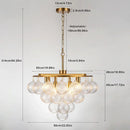 Axyaa Glass Ball Bubble Chandelier LED Pendant Light - Chrome Tiered Luxury Hanging Lamp