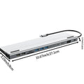 Axyaa 14-in-1 USB C Hub with HDMI VGA RJ45 USB3.0 SD TF PD Audio Dock