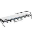 Axyaa 14-in-1 USB C Hub with HDMI VGA RJ45 USB3.0 SD TF PD Audio Dock