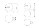 Axya Nordic Color Ball Glass Bed Wall Lamp for Modern Living Room