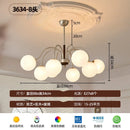Axyaa Modern White Glass Globe Chandelier Flush Mount Pendant Light
