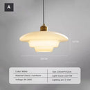 Axyaa Modern Milk Glass Pendant Lights LED for Kitchen Island Dining Room