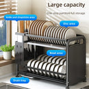 Axyaa 2-Tier Dish Drying Rack and Utensils Holder Organizers