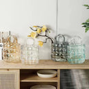 Axyaa Clear Glass Vase Handbag for Floral Arrangements & Home Decor