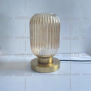 Axyaa Glass Table Lamp for Bedroom Study & Living Room Decor