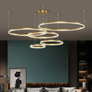 Axyaa Circular Copper Pendant Light | Modern Minimalist Living Room Dining Hall Fixture