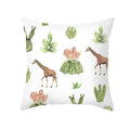 Axyaa Giraffe Pattern Summer Pillowcase for Home Decor - Plant Inspired