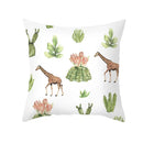 Axyaa Giraffe Pattern Summer Pillowcase for Home Decor - Plant Inspired