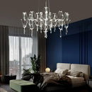 Axyaa Gold Chrome LED Crystal Chandelier - Modern Luxury Lighting Fixture
