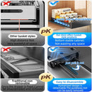 Axyaa Slide Out Cabinet Organizer Carbon Steel Kitchen Pantry Storage Shelf Rack