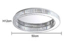 Axyaa Crystal Circle LED Chandelier: Modern Ceiling Light for Home Decor