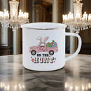 Axyaa Cute Rabbit Enamel Mug for Charming Breakfasts and Outdoor Adventure