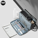 Axyaa Multi-Layer Makeup Organizer & Toiletries Bag - Large Capacity & Full Open