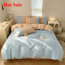 Axyaa Small Fresh 6D Printed Cotton Bedding Set - 4 Pieces