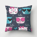 Black Cat Pattern Pillowcase for Sofa Decor Axyaa Brand