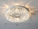 Axyaa Crystal LED Ceiling Chandelier, Modern Gold/Silver Light for Living Room, Bedroom, Hotel Hall