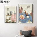 Nordic Coffee Kitchen Art | Axyaa Food Print Poster for Modern Dining Room Decor