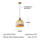 Axyaa Rattan Chandelier - Natural Materials Pendant Light for Home Decor
