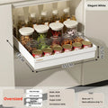 Axyaa Cabinet Organizer Rack: Seasoning Bowls Storage Basket for Kitchen Dishes.