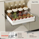 Axyaa Cabinet Organizer Rack: Seasoning Bowls Storage Basket for Kitchen Dishes.