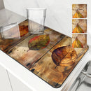 Axyaa Maple Anti-Skid Kitchen Mat: Absorbent, Quick Dry, Non-Slip Tray Pad