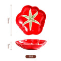 Axyaa Tomato-Shaped Ceramic Tableware Set