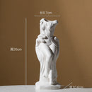 Axyaa Venus Ceramic Vase - Nude Palm Art Ornament for Home Decor