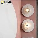 Axyaa Marble Moon LED Wall Sconces - Modern Indoor Lighting Fixture for Bedroom Décor