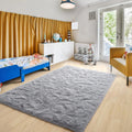Axyaa Soft Silky Carpet for Living Room Sofa, Kids Bedroom Decor Plush Shaggy Area Rug