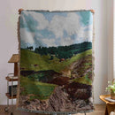 Axyaa Green Valley Horse Tapestry Throw Blanket for Cozy Home