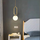Axyaa Glass Ball Pendant Lights: Modern Nordic Chandeliers for Dining Room, Bedroom, and Kitchen