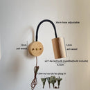 Axyaa Wooden LED Wall Lamp Japan Style Indoor Light Fixture
