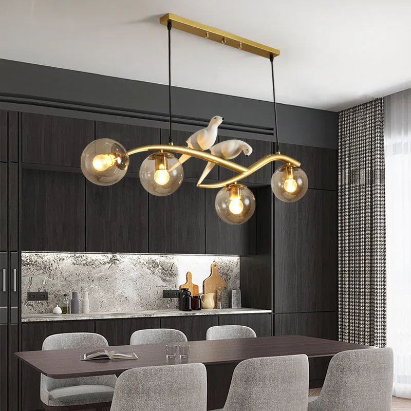 Axyaa White Bird Pendant Chandelier for Home Decor and Lighting