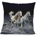 Axyaa Running Horse Cushion Cover - Wild Animals Pillowcase for Home & Office Decor