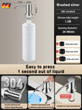 Axyaa Kitchen Sink Soap Dispenser, Built-in Hydraulic Liquid Bottle for Easy Dispensing