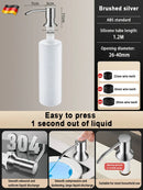 Axyaa Kitchen Sink Soap Dispenser, Built-in Hydraulic Liquid Bottle for Easy Dispensing