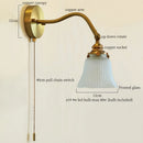 Axyaa Vintage Copper Glass LED Wall Light for Bedroom, Stair, Living Room