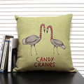 Axyaa Cartoon Animal Print 45x45cm Linen Cushion Cover - Sofa, Car, Chair Pillow Case