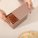 Axyaa Non-Stick Rectangle Loaf Pan with Lid - Aluminized Steel Bread Mould